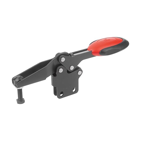 Kipp Horizontal Toggle Clamps w. Safety Lock, straight foot, adj. spindle K0661.012103 - main
